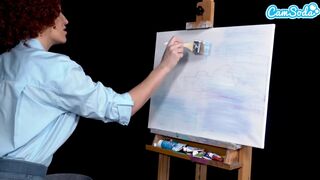 Ryan Keely Bob Ross jelmezben a festőórán elszabadul a vágyai, a nagy mellű MILF tombolása