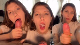 POV mostoha nővér szopja a hatalmas farkadat